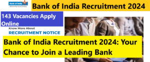 Bank of India Recruitment 2024
