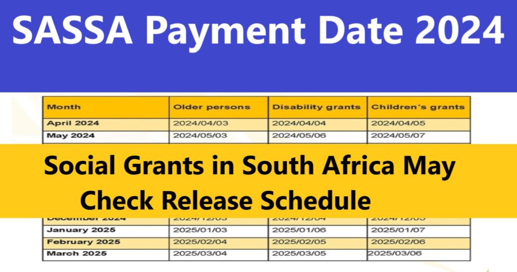 SASSA Payment Dates 2024