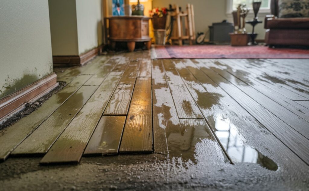 Mold Hardwood Floor Water Damage