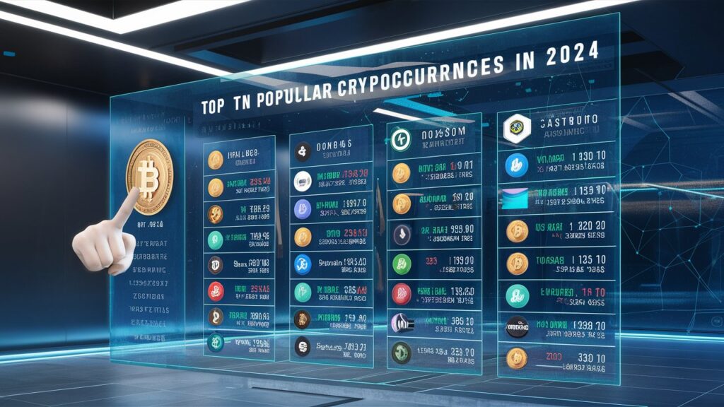 Top Ten Popular Cryptocurrencies in 2024